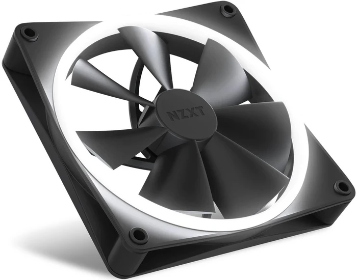 NZXT F Series F140 RGB, Matte Black, schwarz, LED-Steuerung, 140mm, 2er-Pack