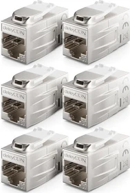 deleyCON Keystone Modul RJ-45 Modularkupplung, Cat7, 6er-Pack