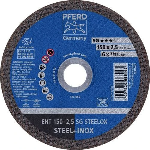 Pferd EHT 150-2.5 SG STEELOX Trennscheibe, 150x2.5x22.23mm, 25 Stück