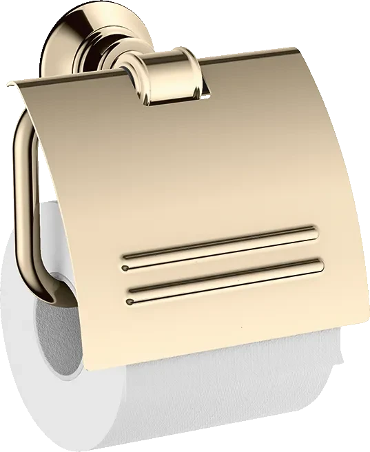 Hansgrohe AXOR Montreux Toilettenpapierhalter mit Deckel polished brass