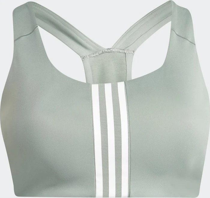 adidas Powerimpact Training Medium-Support große Größen Sport-BH silver green/white (Damen)