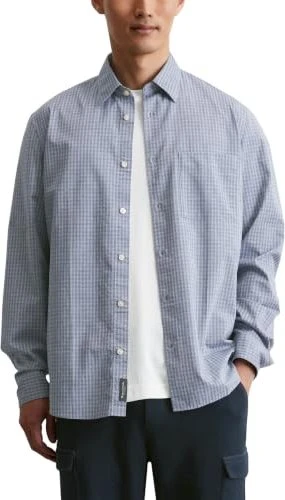 Marc O'Polo Regular Popeline Hemd langarm multi/dark navy (Herren)