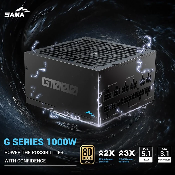 SAMA G Series G1000 schwarz 1000W, ATX 3.1