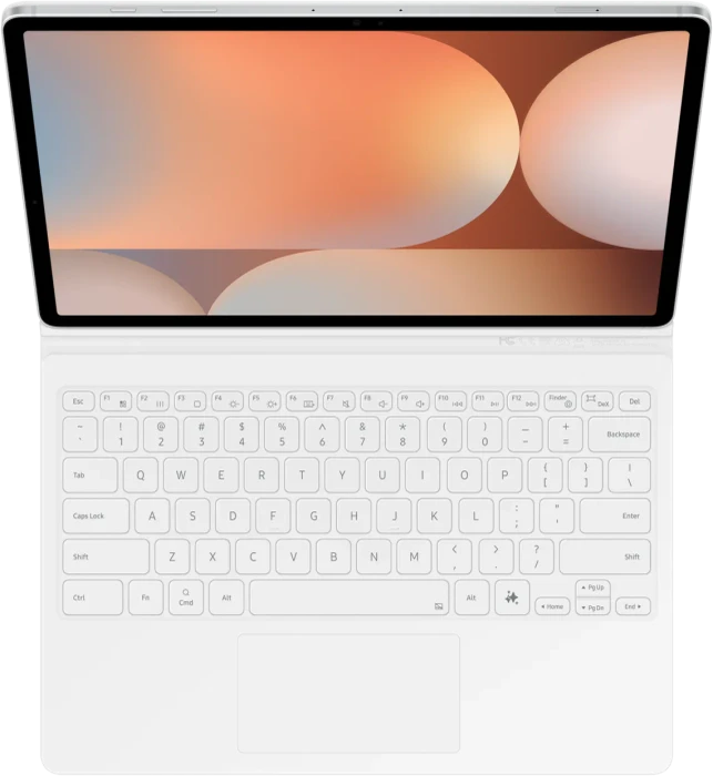 Samsung EF-DX825 Book Cover Keyboard mit AI-Taste für Galaxy Tab S9+ / S9 FE+ / S10+, weiß, DE