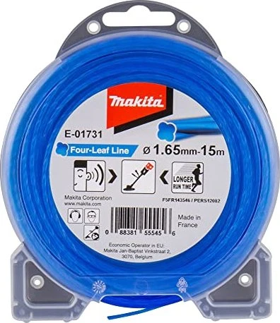 Makita Trimmerfaden Four-Leaf für Rasentrimmer, 1.65mm/15m