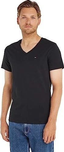 Tommy Hilfiger V-Neck T-Shirt kurzarm tommy black (Herren)