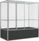 vidaXL Voliere, silber/grau, 210.5x212x107cm Vorschaubild