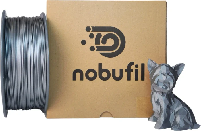 Nobufil PETG, silver, Spule, 1.75mm, 1.00kg