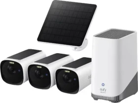 eufy eufyCam E40, 3er-Pack inkl. HomeBase S380/1x Solarpanel, Set