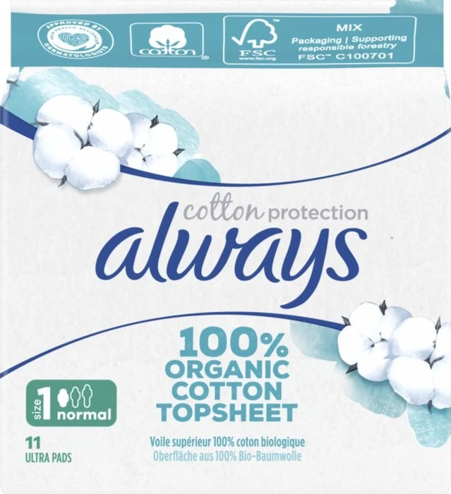 Always Cotton Protection Normal Größe 1, 11 Stück