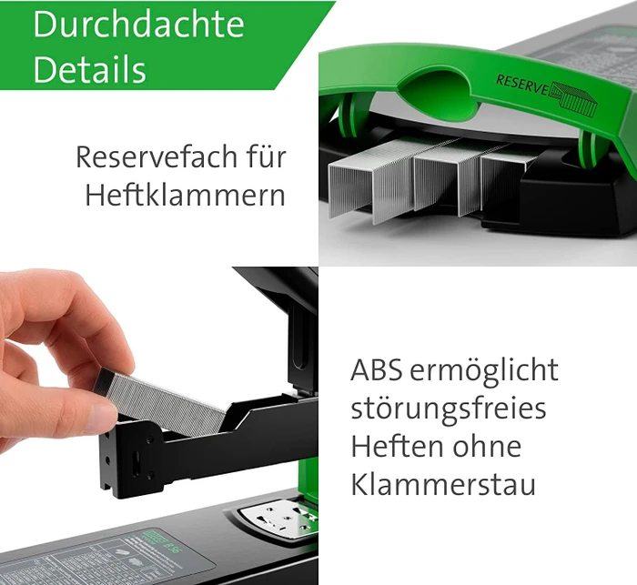 Novus B 56 re+new nachhaltiges Blockheftgerät, schwarz/grün