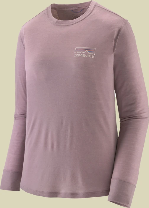 Patagonia Capilene Cool Merino Graphic Funktionsshirt langarm fitz roy strata: quiet violet (Damen)