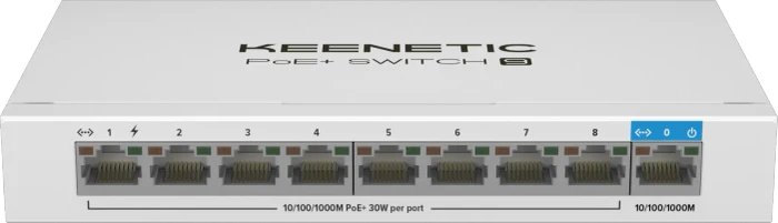 Keenetic Switch 9 Desktop Gigabit Switch, 9x RJ-45, 120W PoE+