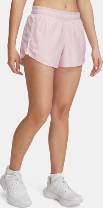 Under Armour Tech Play Up Hose kurz prime pink/white (Damen)