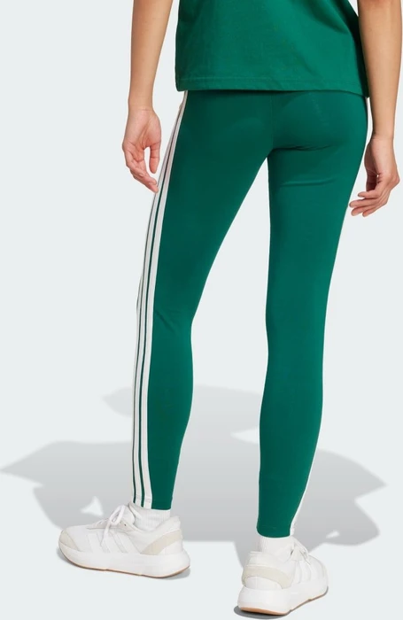 adidas Essentials 3-Streifen Cotton Leggings Hose lang collegiate green/white (Damen)