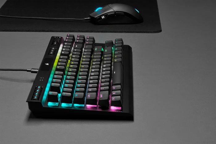 Corsair Gaming K70 RGB TKL - Champion Series, MX SPEED RGB Silver, USB, DE