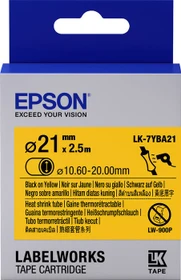Epson LK-7YBA21 Schrumpfschlauch, 21mm, schwarz/gelb