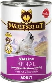 Wolfsblut VetLine, Renal, mit Huhn und Süßkartoffeln, 2.37kg (6x 395g)