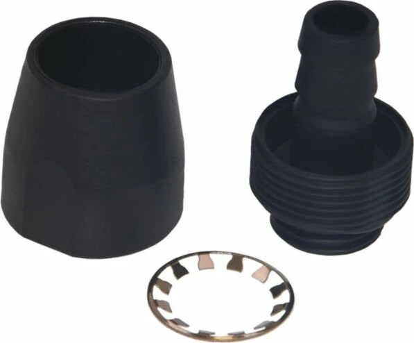 Alphacool HF Anschraubtülle TPV G1/4" auf 12.7/7.6mm schwarz, 6er-Pack