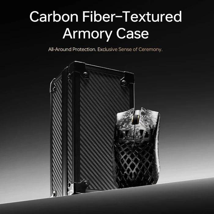 ATK Blazing Sky Ghost Extreme 8K Hollow Carbon Fiber Wireless, silber, USB