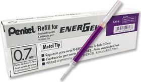 Pentel EnerGel Roller Pen LR7-VX, Tintenrollermine 0.35mm (0.7mm Ball) violett, 12er-Pack