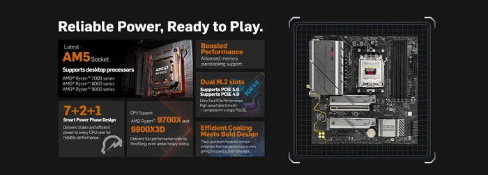 Sapphire Pulse B850M WIFI (AMD AM5)