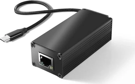 Revodata RJ-45 PoE auf USB-C PoE-Adapter, Gigabit LAN-Adapter, 25W, RJ-45, USB-C 3.0 [Buchse]