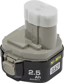 Makita Werkzeug-Akku 12V, 2.5Ah, NiMH [2.5Ah] [30Wh]