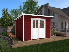 Weka 219 295x300cm Gerätehaus schwedenrot