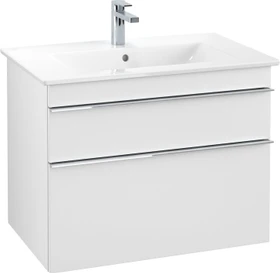 Villeroy & Boch Venticello Waschbeckenunterschrank für Becken mittig 2 Auszüge 753x590x477mm white matt/chrome