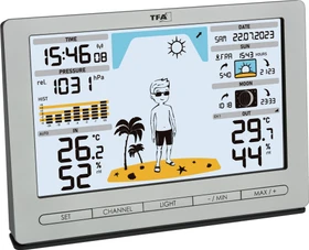 TFA Dostmann Meteo Jack Funkwetterstation silber, digital
