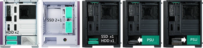 BitFenix Nova Mesh SE TG 4ARGB, schwarz, inkl. 4x Lüfter, Lüfter LED RGB, Glasfenster