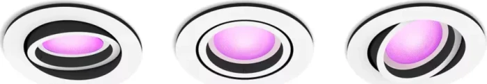 Philips Hue White and Color Ambiance Centura Einbauleuchte rund weiß, 3 Stück