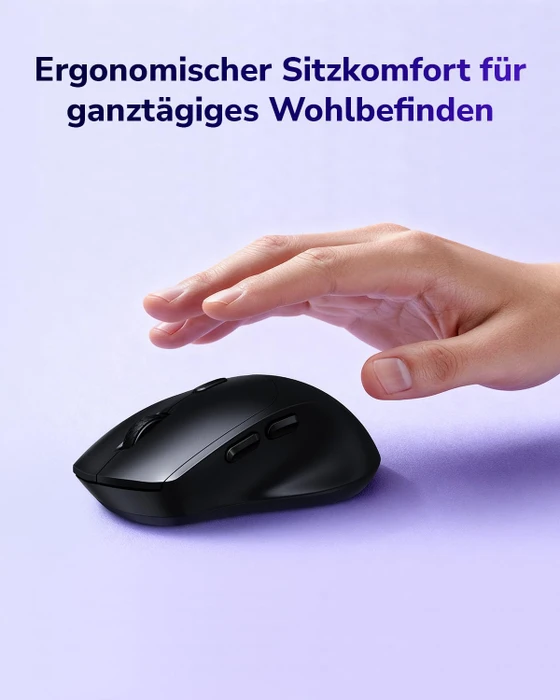 Cudy MS9945 Ergonomic Wireless Mouse, schwarz, USB/Bluetooth