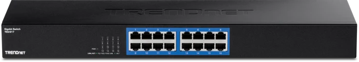 TRENDnet TEG-S Rackmount Gigabit Switch, 16x RJ-45
