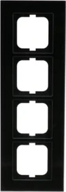 Busch-Jaeger Carat Abdeckrahmen 4-fach Rahmen, Glas schwarz
