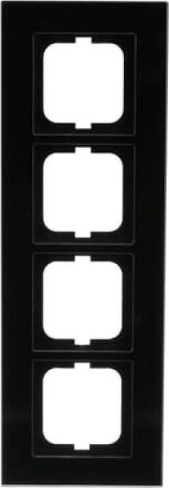 Busch-Jaeger Carat Abdeckrahmen 4-fach Rahmen, Glas schwarz