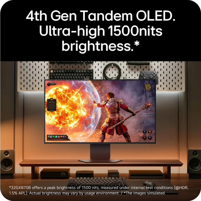 LG UltraGear OLED GX8 32GX870B-B, 31.5"