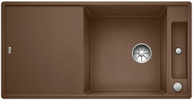 Blanco Axia III XL 6 S InFino Becken reversibel mit Ablauffernbedienung muskat inkl. Holzschneidebrett
