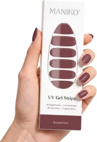 Maniko UV Nagelfolie roasted plum, 20 Stück