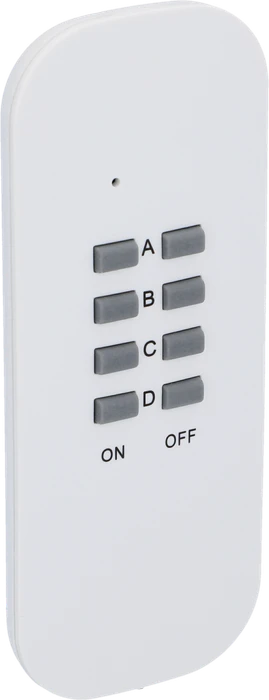 uniTEC 3+1 Micro, Funksteckdose mit Fernbedienung weiß, Set