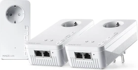 devolo Magic 2 WiFi 6 next Multiroom Kit, 2x Powerline/WLAN-Access Point und Powerline-Adapter Set, 3er-Bundle (7195)