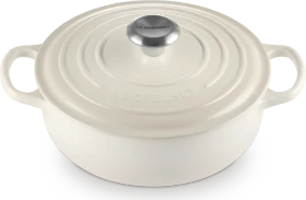 Le Creuset Signature Gusseisen Bräter rund 24cm 4.2l meringue