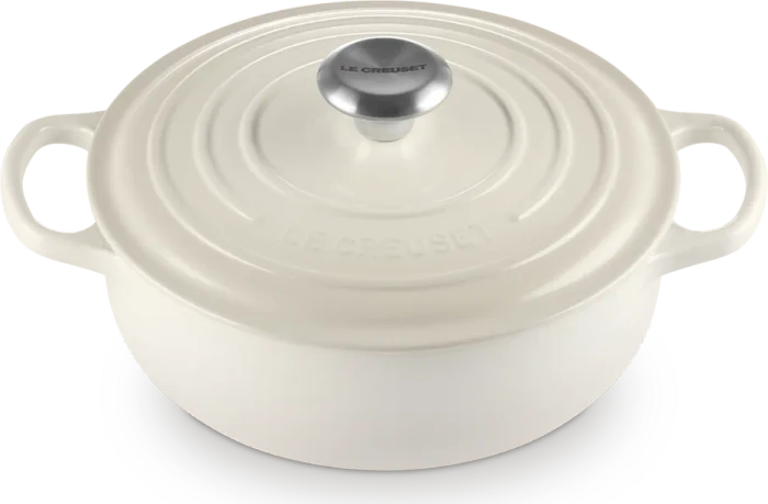 Le Creuset Signature Gusseisen Bräter rund 24cm 4.2l meringue