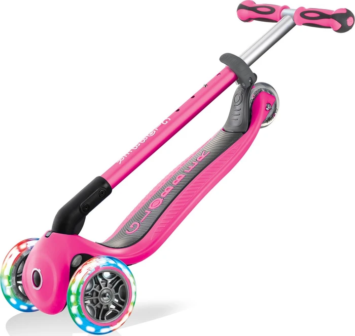 Globber Go Up Deluxe Lights Kickboard deep pink