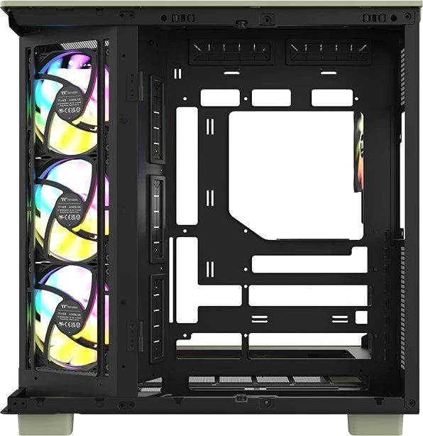 Thermaltake View 380 XL WS ARGB Matcha Green, grün/braun, Glasfenster