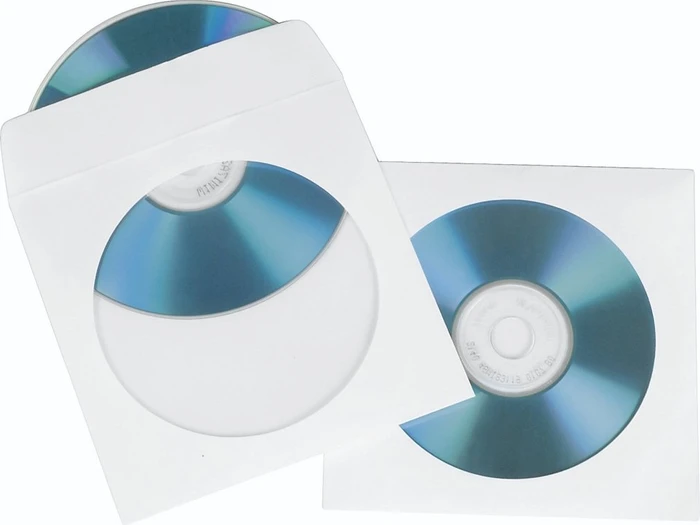 Hama CD/DVD Papierhüllen 100er-Pack weiß