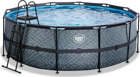 Exit Toys Stone Frame Pool mit Filterpumpe rund 427x122cm