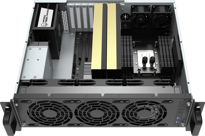 SilverStone RM31-MINI, Rackmount Server, schwarz/grau, 3HE, SFX-L