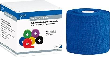 Höga Haft Color Elastische Fixierbinde blau, 10cm x 20m, 1 Stück